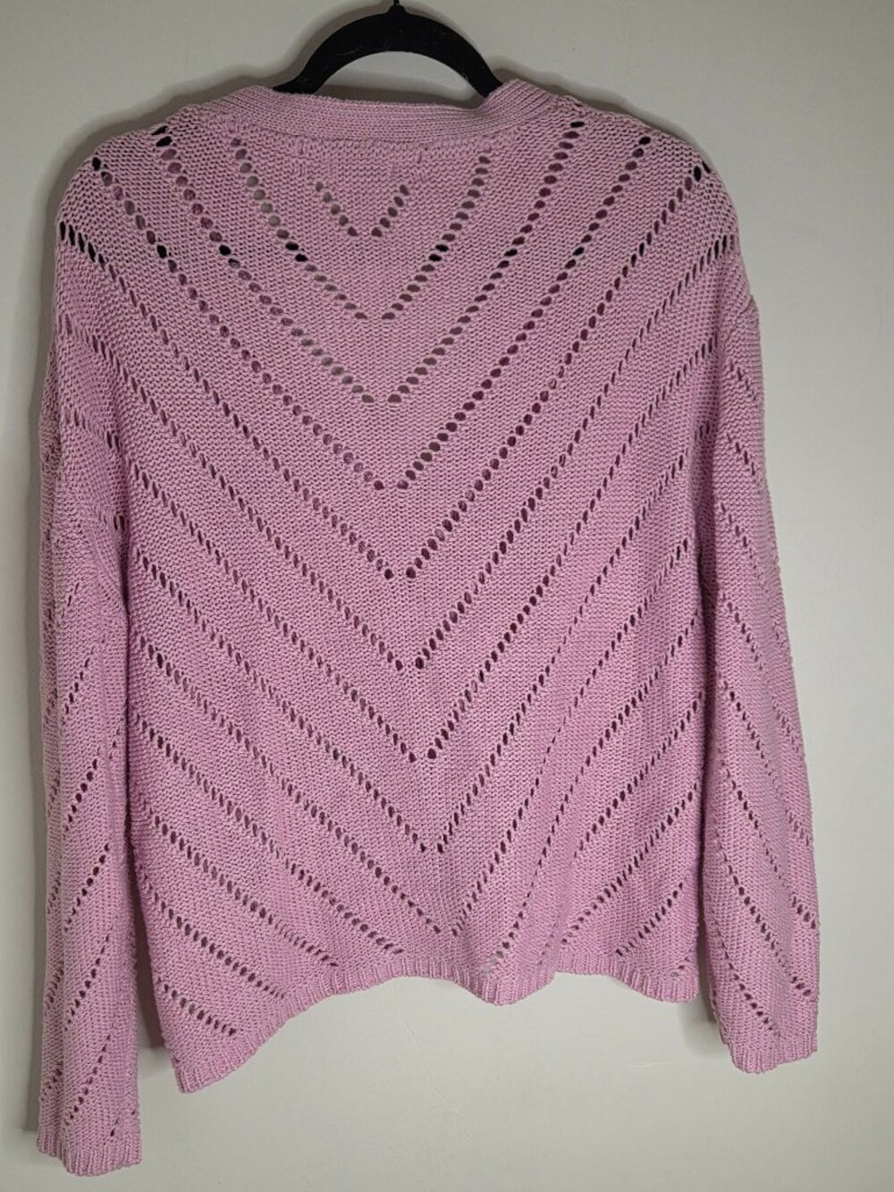 Pink Crochet Cardigan XL - Picture 4 of 7